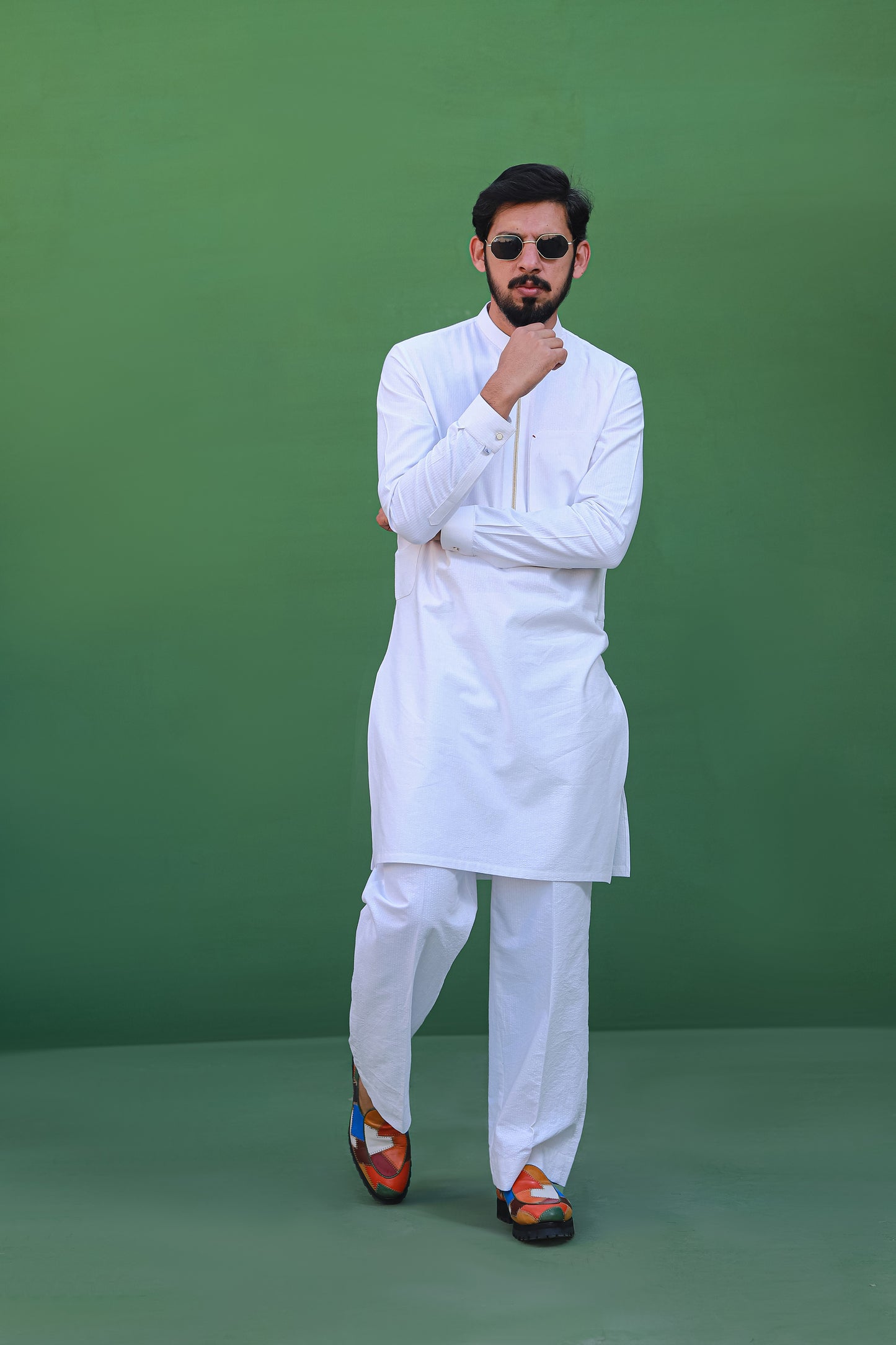 Egg White Zipper Suit