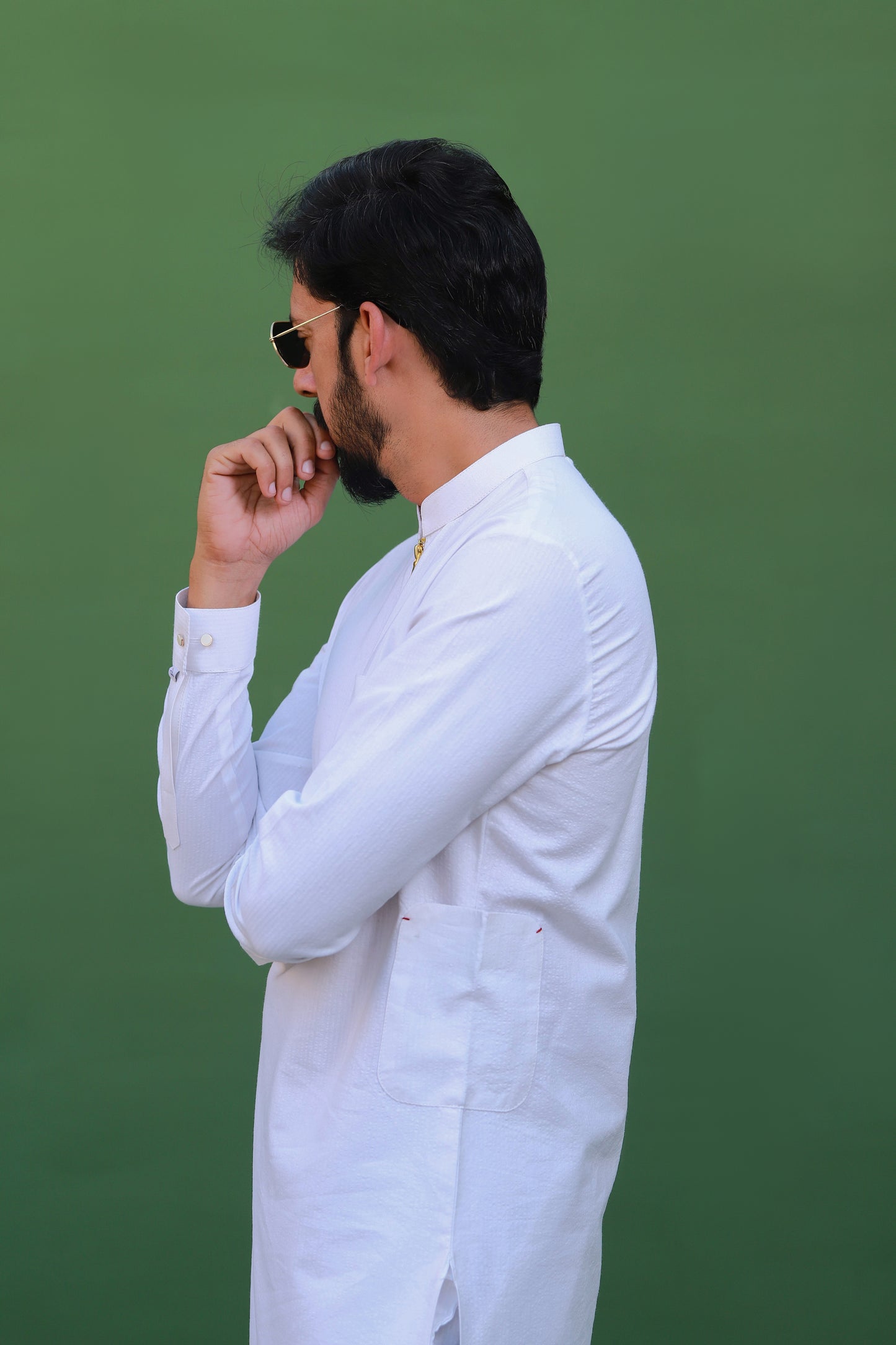 Egg White Zipper Suit