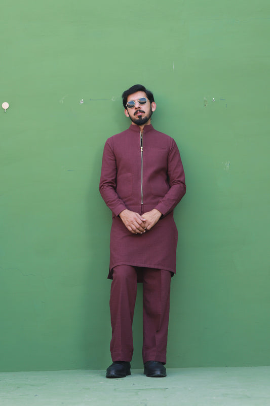 Chocolate Maroon Waistcoat